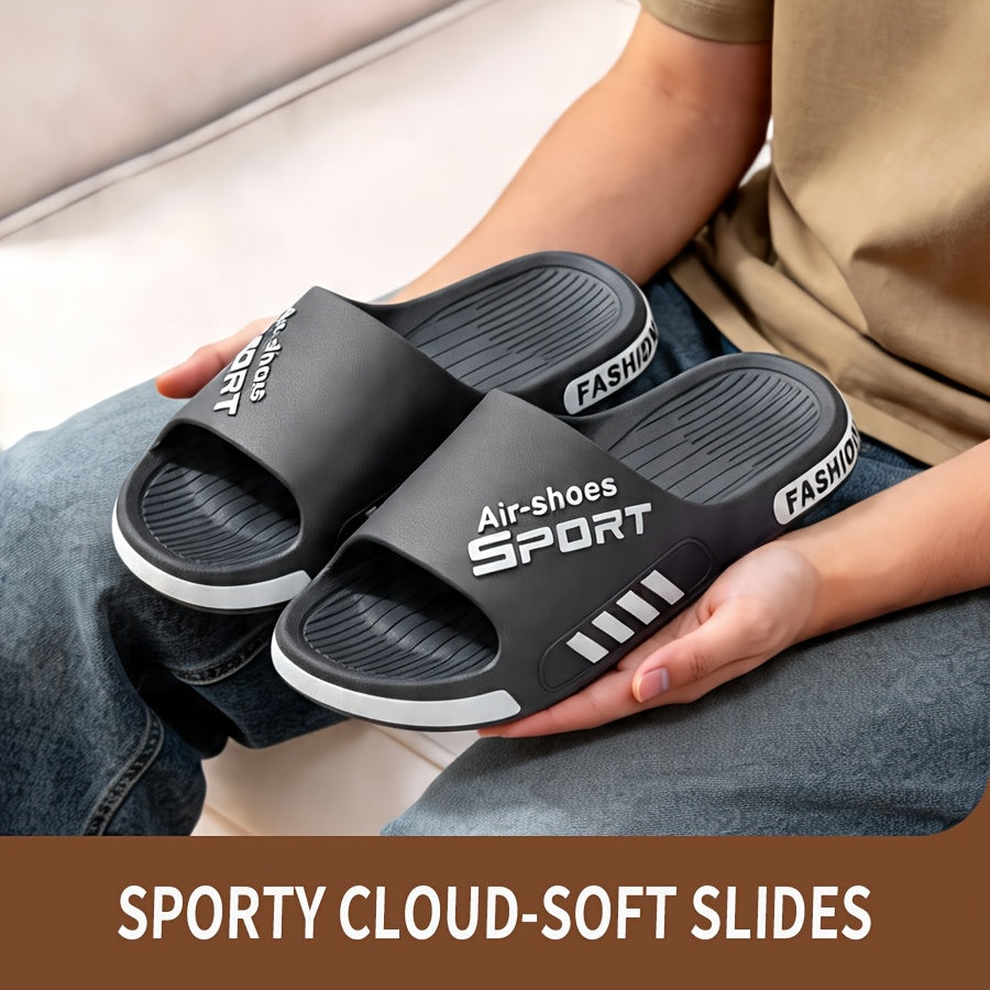 Comfortable Unisex Soft PVC Sole Slides - Casual Non-Slip Sandals for Indoor Outdoor Beach Shower - Toe Design And Comfortable Fit - Perfect for Summer Outdoor Activities And Indoor Leisure
