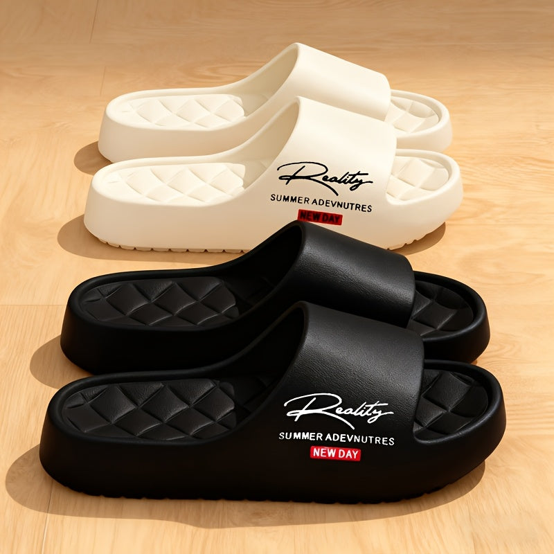 Cloud-Like Soft, EVA Comfortable And Lightweight Slippers, Home And Outdoor Slippers, Men'S And Women'S Couple Two-Color, Easy Bathroom Slippers, Men'S Slippers, Fashionable Slippers, Suitable for All 4 Seasons, Men'S Outdoor Slippers