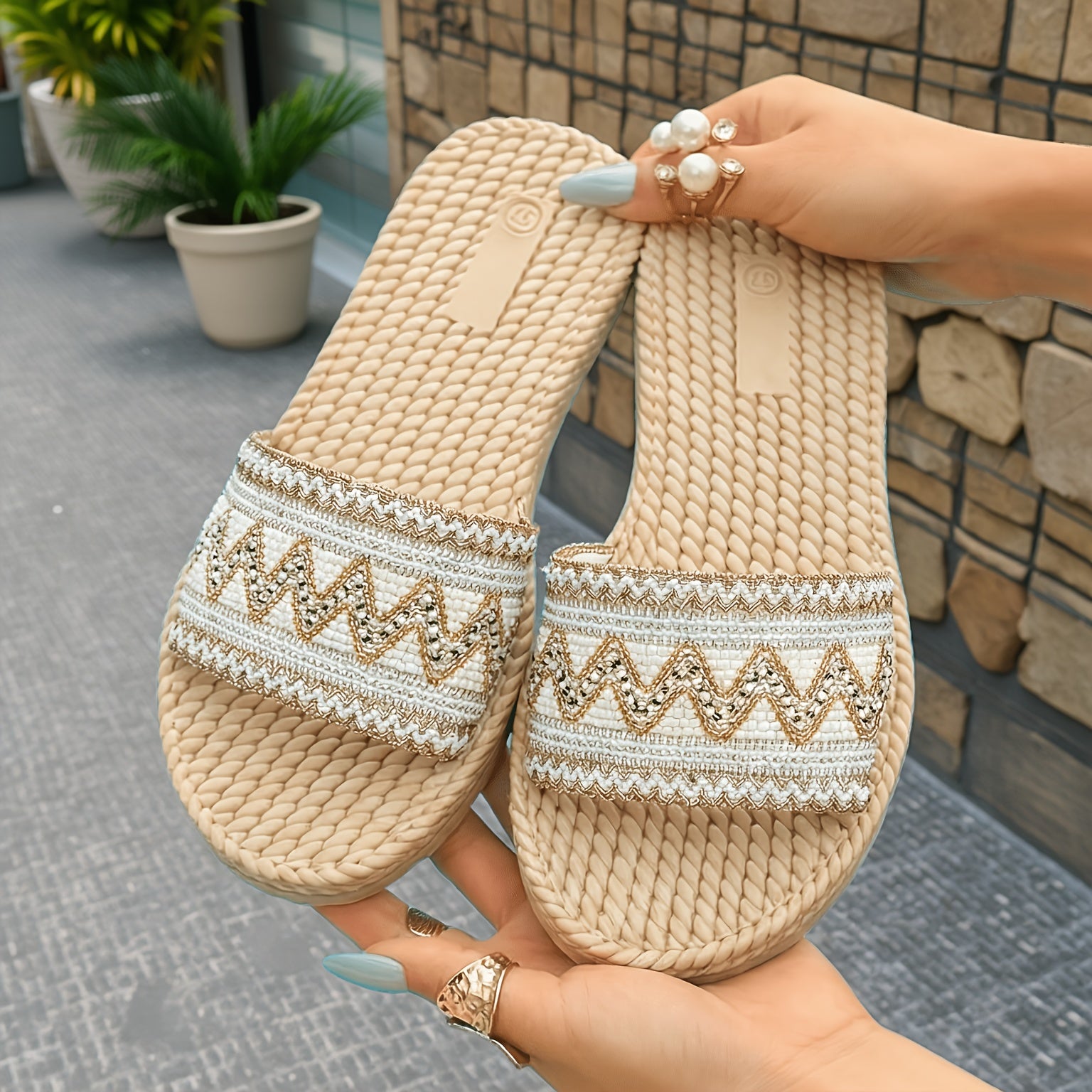Ladies' Minimalist Bohemian Style | Chinese Style | Ethnic Style | Versatile Flip-Flops, Women Shoes